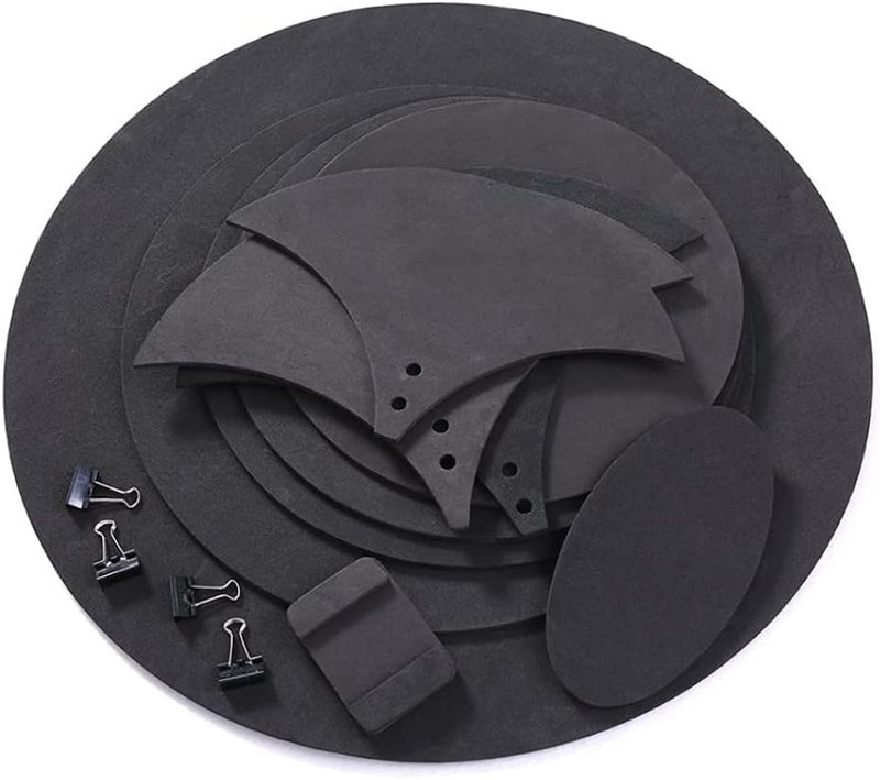 woobles Drum Mute Pads, 10PCS Jazz Drum Mute Practice Pads, Five Drums Three Cymbals Silent Dampeners, Drum Practice Pad Silencer for Drum Training Parts - Image 4